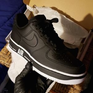 Men's DS Af1 Blk/White Low 07, Sz 8